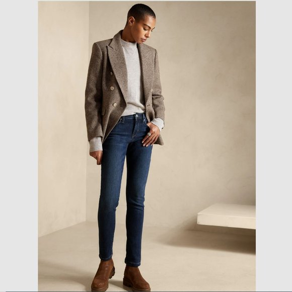 Banana Republic Mid Rise Skinny Jeans Medium Wash - Picture 1 of 9